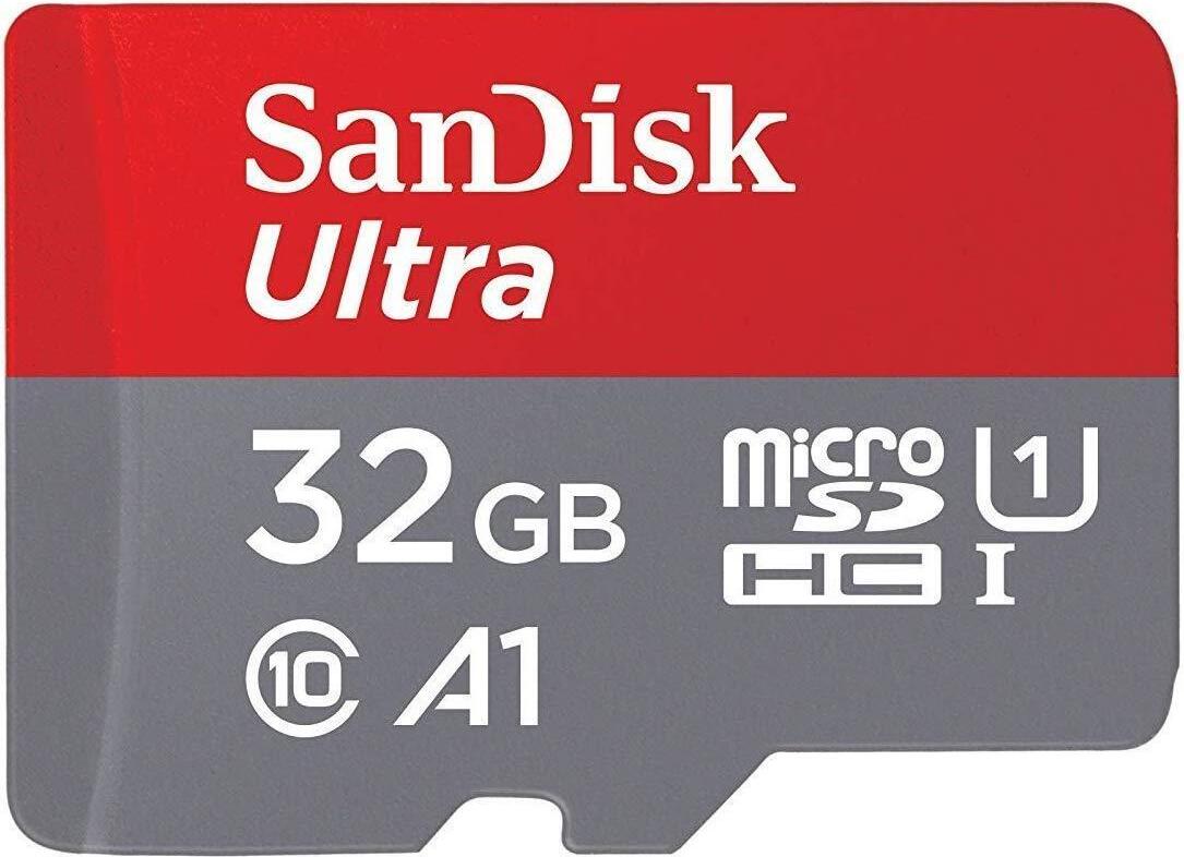 SanDisk Ultra, 32 GB, MicroSDHC, Klasse 10, 120 MB/s, Class 1 (U1), Grau, Rot