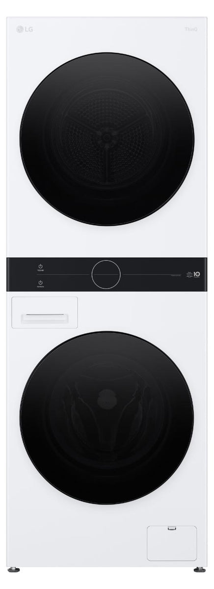 LG WT1210WWF WashTower, Waschmaschine (12 kg, -10%) und Trockner (10 kg, ) mit One-Touch-Display, TurboWash 360°, AI DD, Dual Inverter Wärme