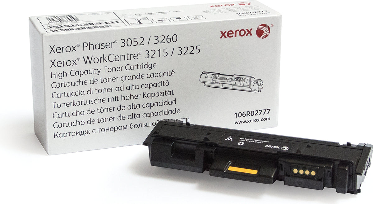 Xerox Phaser® 3052/3260, WorkCentre® 3215/3225 Hohe Kapazität-Tonermodul Schwarz (3000 Seiten) - 106R02777, 3000 Seiten, Schwarz, 1 Stück(e)