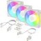 ARCTIC BioniX P14 A-RGB (White) – 3 Pack 140 mm PWM-Lüfter mit Daiy Chain, Ventilator, 14 cm, 400 RPM, 2500 RPM, 186 m³/h, Weiß