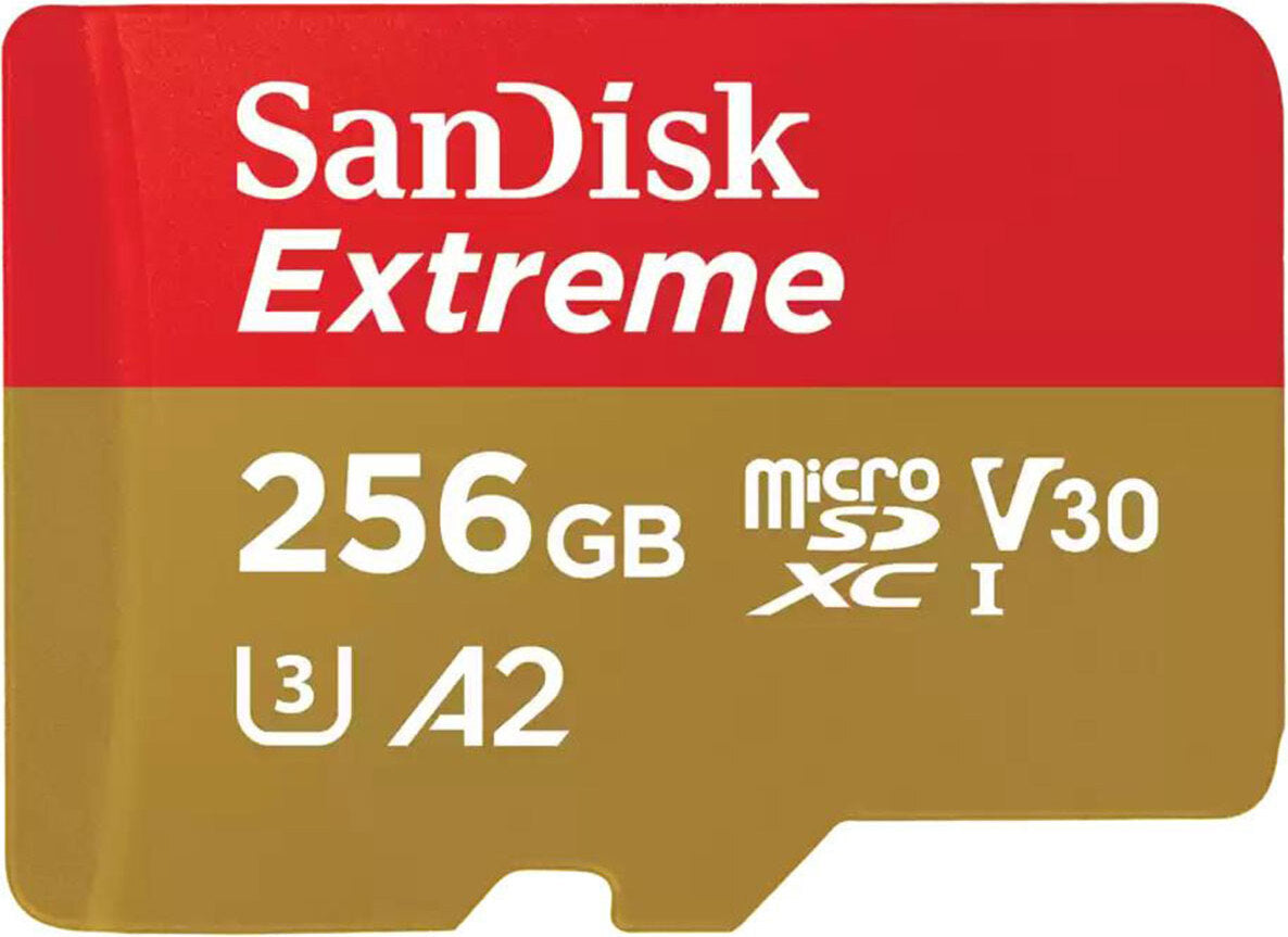SanDisk Extreme, 256 GB, MicroSDXC, Klasse 10, UHS-I, 190 MB/s, 130 MB/s