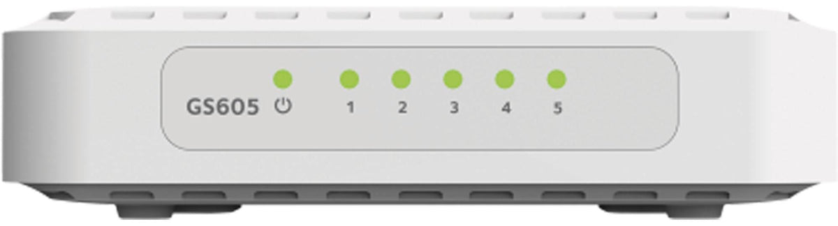 NETGEAR GS605, Unmanaged, L2, Gigabit Ethernet (10/100/1000), Vollduplex