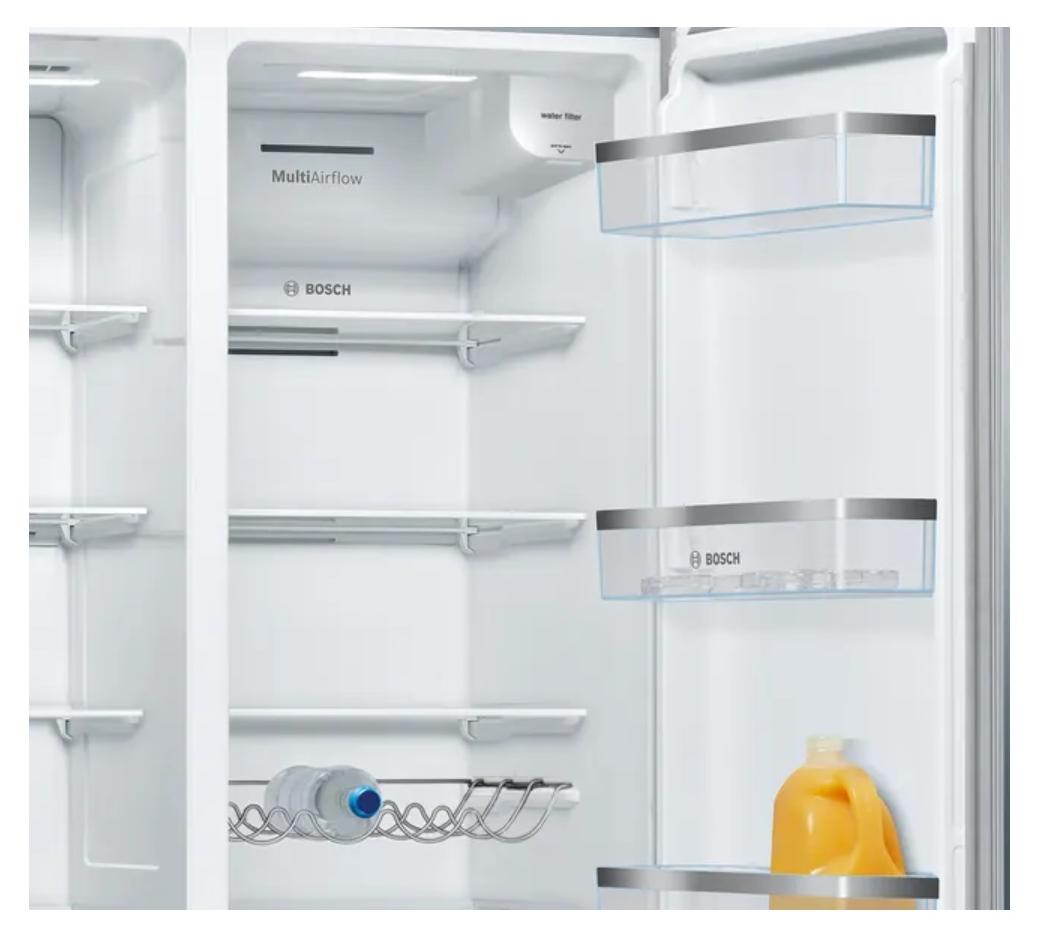 Bosch Serie 6 KAD93AIDP, Freistehend, Amerikanische Tür, Edelstahl, 2 Tür(en), Berührung, LED