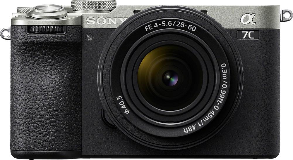 Sony α 7C II + FE 28-60mm F4-5.6, 33 MP, 7008 x 4672 Pixel, Exmor R CMOS, 4K Ultra HD, Touchscreen, Schwarz, Silber