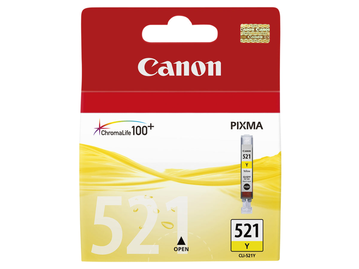 Canon CLI-521Y Tinte Gelb, Gelb, Tinte auf Pigmentbasis, 1 Stück(e), Einzelpackung