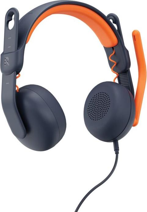 Logitech Zone Learn, Kabelgebunden, Ausbildung, 154,5 g, Kopfhörer, Blau, Orange