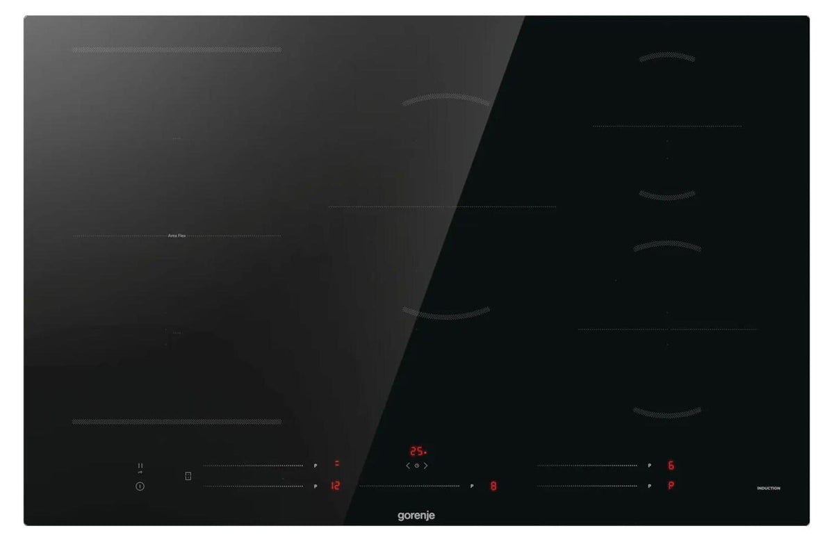 Gorenje GI8532BSCE Induktionskochfeld, Schwarz, Integriert, 60 cm, Zonen-Induktionskochfeld, Glaskeramik, 5 Zone(n)