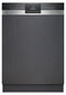 Siemens iQ300 SN53ES02CE, Halb integriert, Standardgröße (60 cm), Schwarz, Edelstahl, Schwarz, Edelstahl, Tasten, TFT