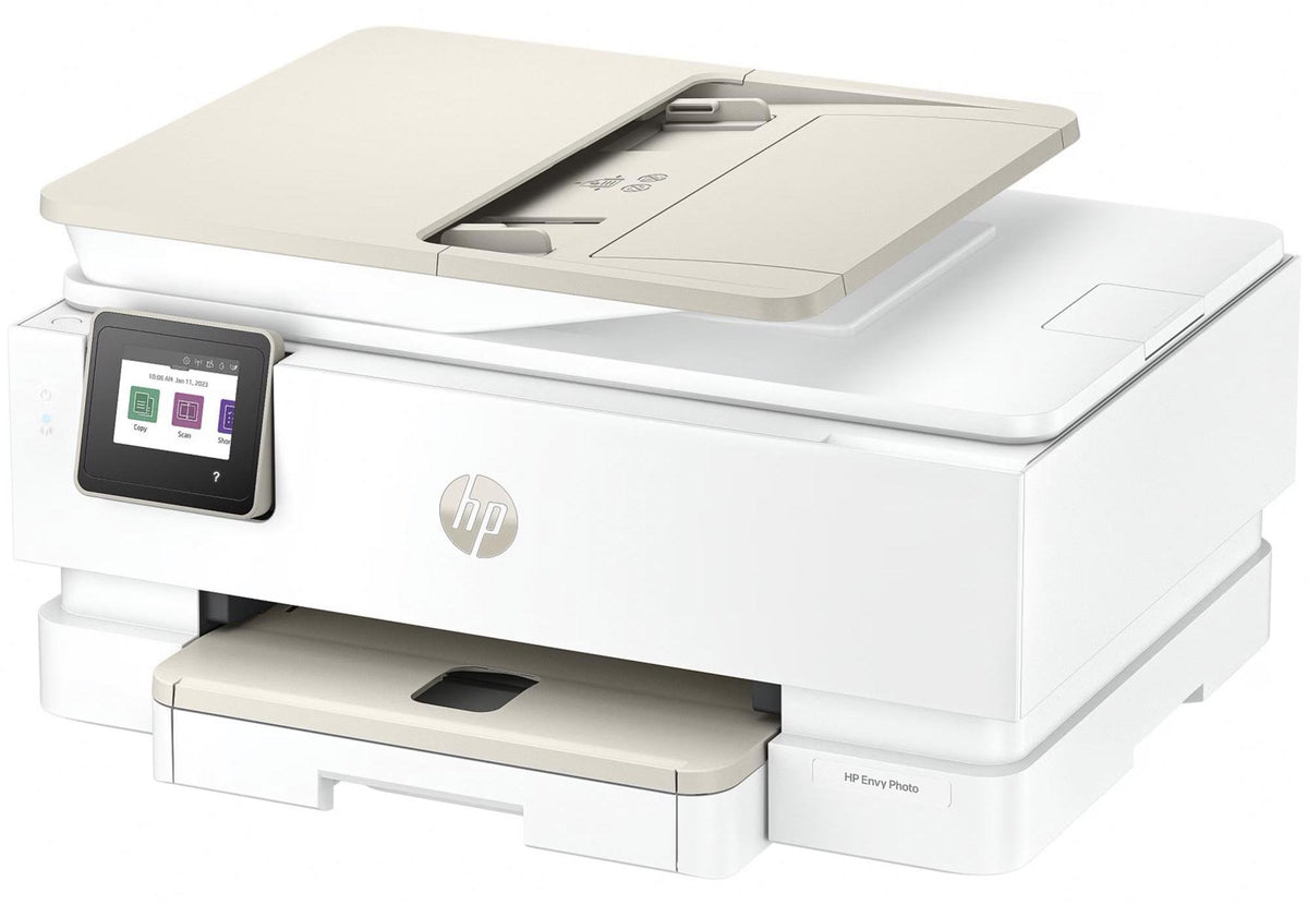 HP ENVY Photo Envy 7930 All-in-One Farbe Drucker, Thermal Inkjet, Farbdruck, 4800 x 1200 DPI, Farbkopieren, A4, Beige, Weiß