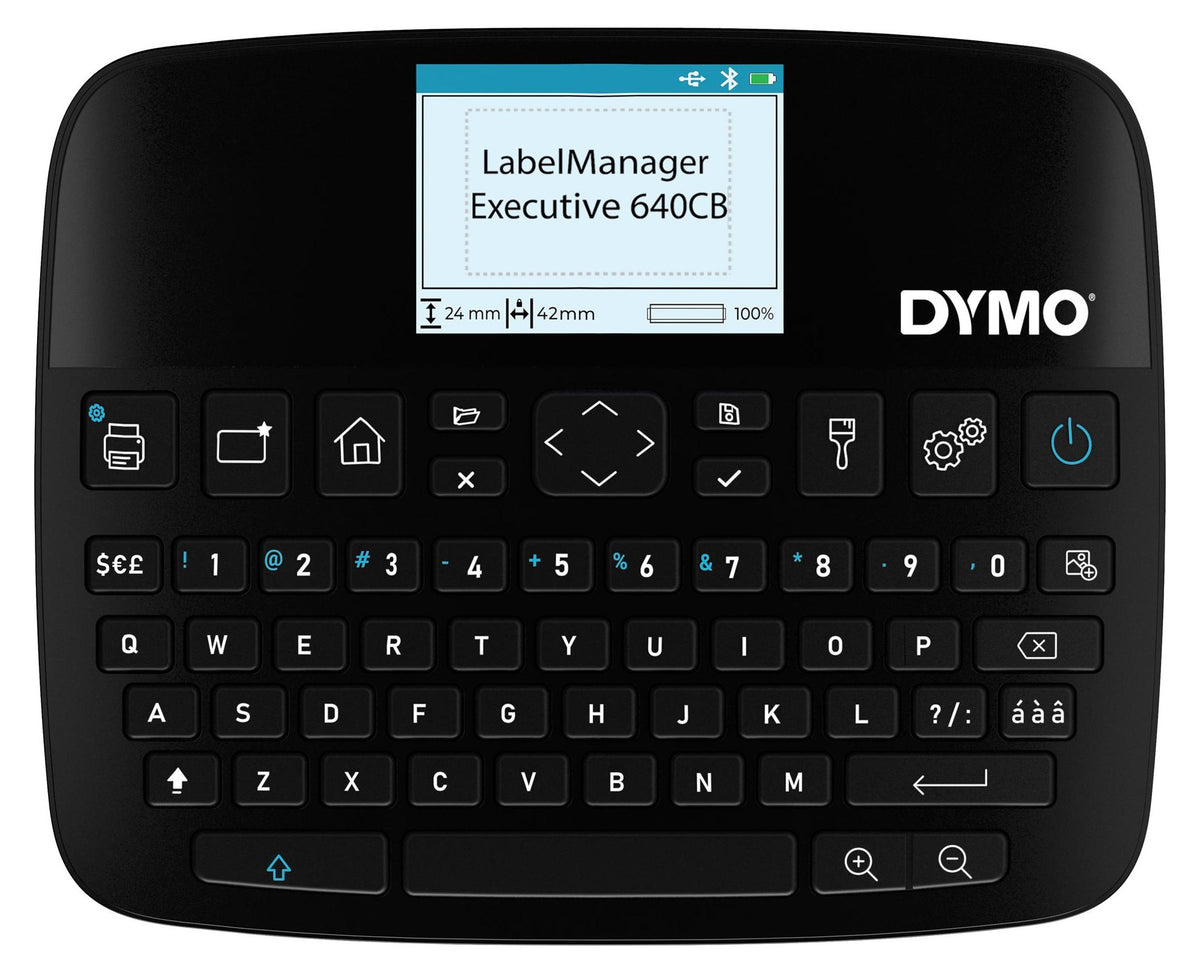 DYMO LabelManager Executive 640CB, QWERTY, Farbe, Verkabelt & Kabellos, Schwarz