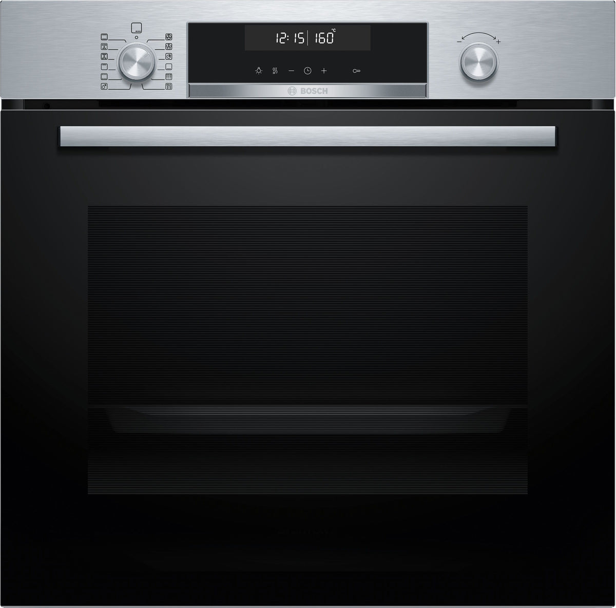 Bosch Serie 2 HBG578BS3 + PIF645BB5E, Zonen-Induktionskochfeld, 4 Zone(n), Glaskeramik, Schwarz, Touchsteuerung, 58,3 cm