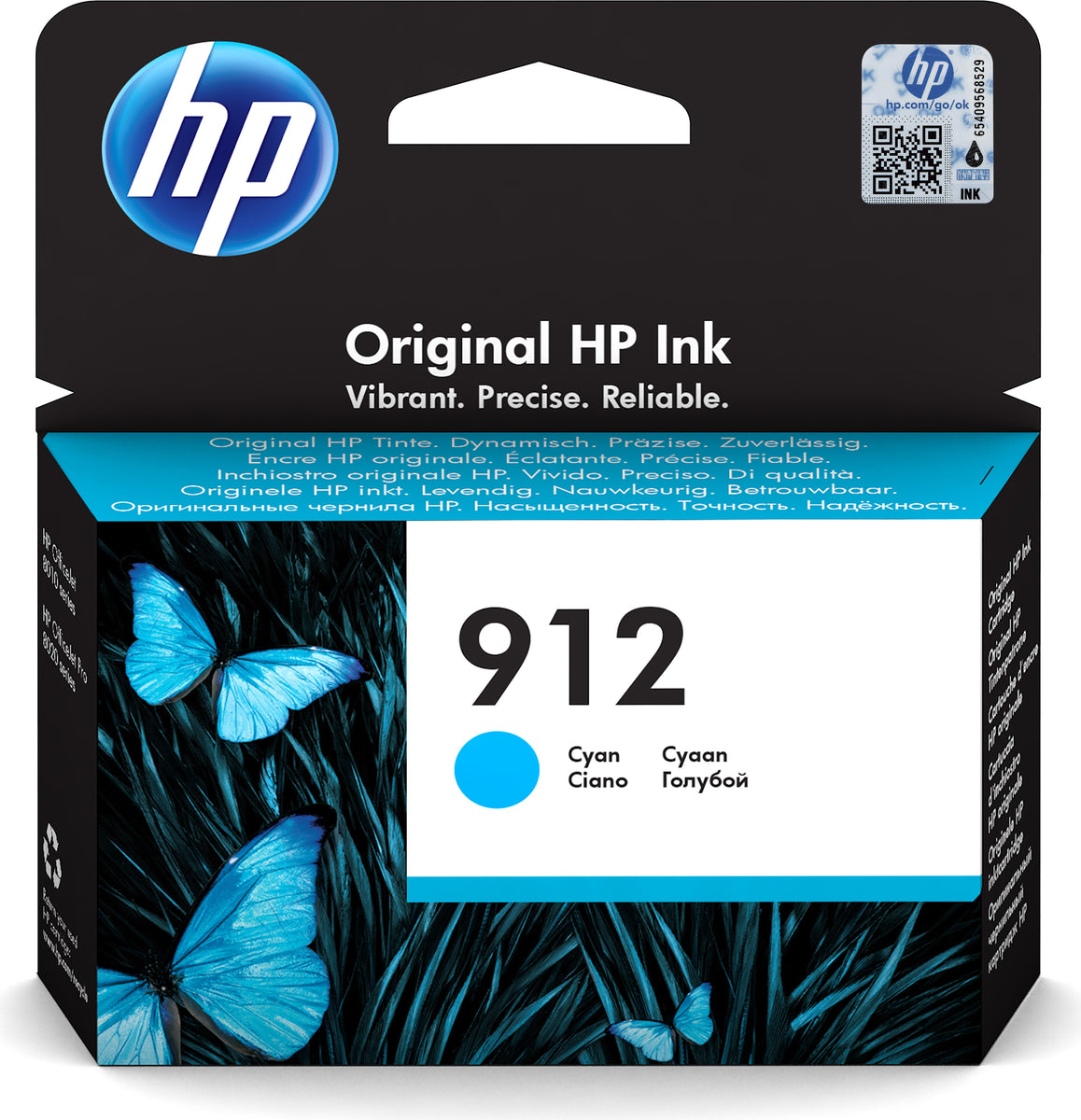 HP 912 Cyan Original Druckerpatrone, Standardertrag, Cyan, Tinte auf Pigmentbasis, 2,9 ml, 1 Stück(e), Einzelpackung