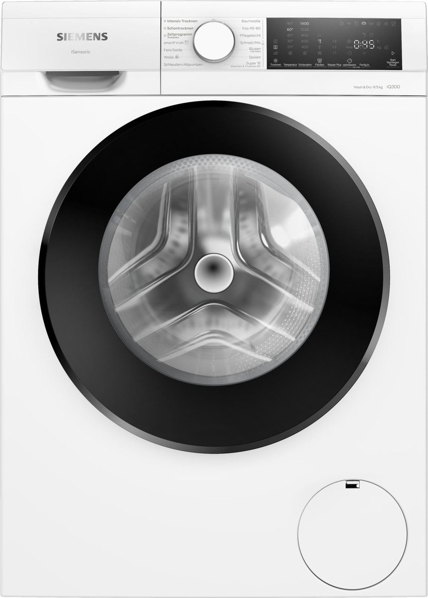 Siemens iQ300 WN44A141, Frontlader, Freistehend, Weiß, Links, Schwarz, Drehregler, Berührung, Tasten