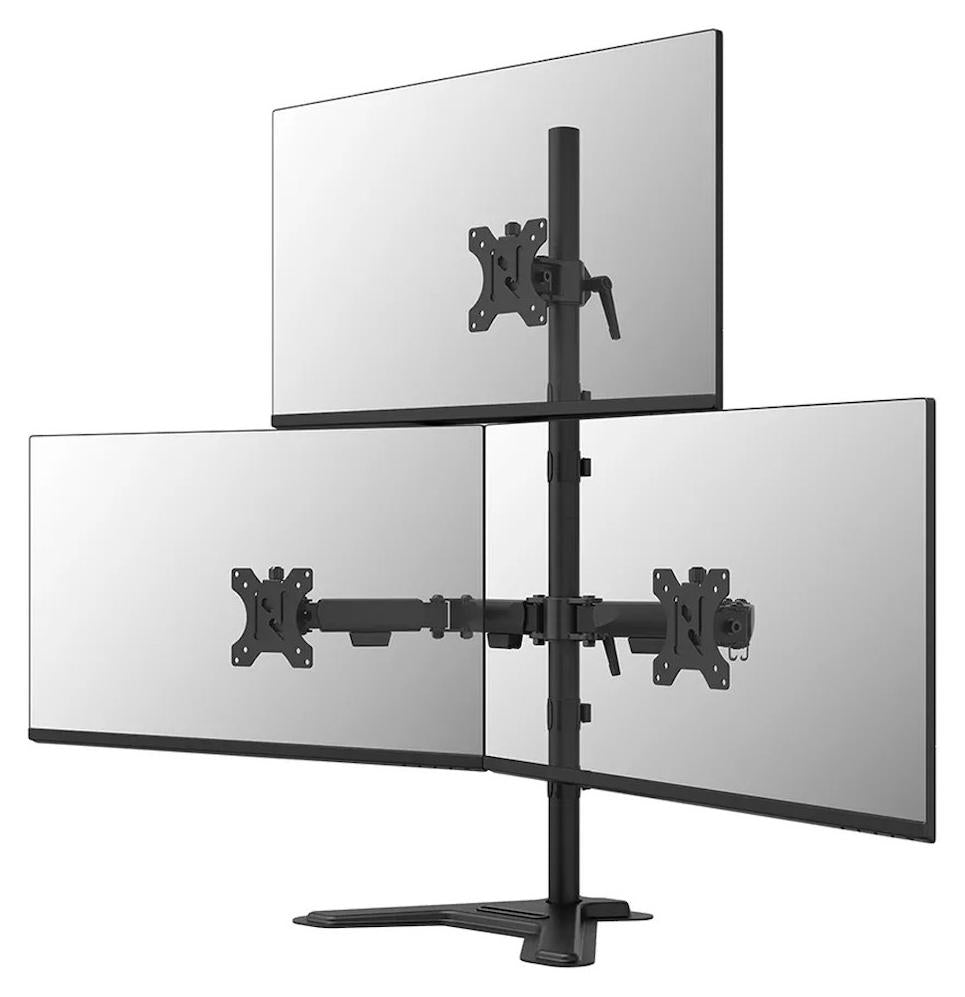 Neomounts DS45-600BL2-1 Monitorständer für drei Bildschirme 10-32