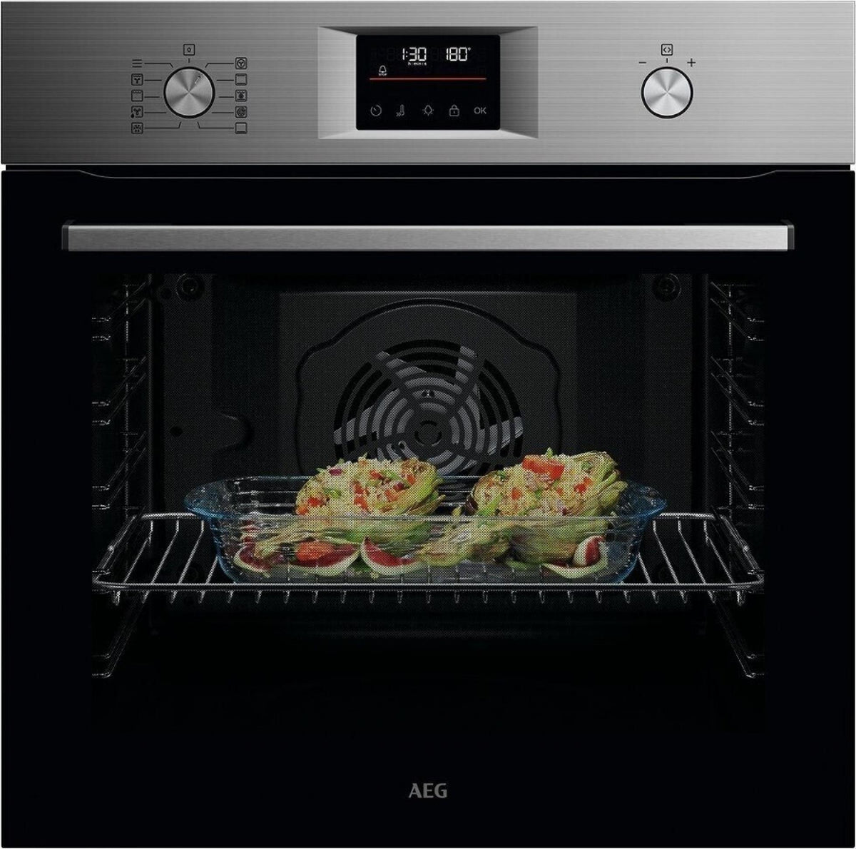 AEG Series 5000 OU5PB40SM, Medium, Elektrischer Ofen, 72 l, 2990 W, 72 l, Multitech