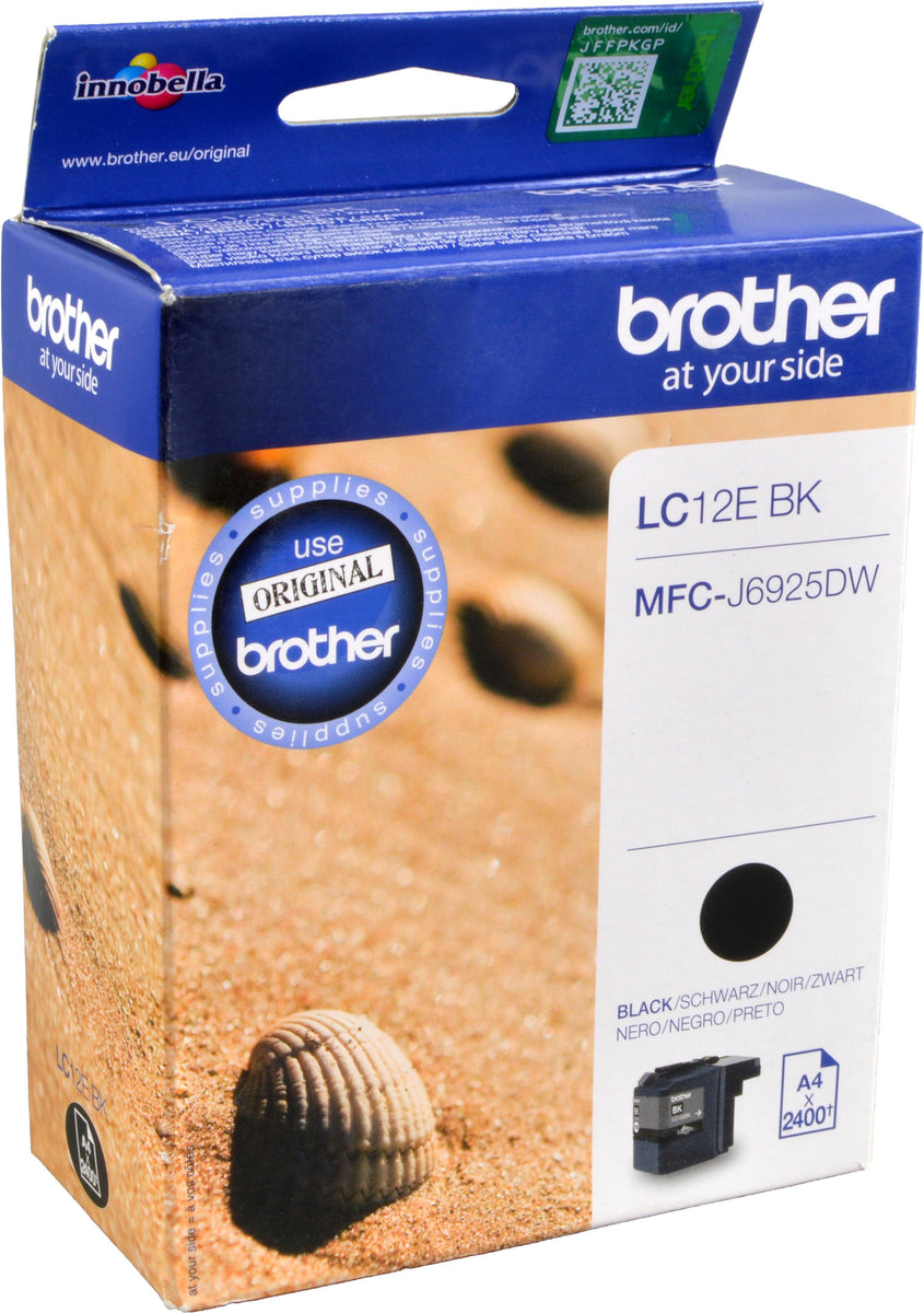Brother LC12EBK, Schwarz, Tinte auf Pigmentbasis, 1 Stück(e), 2400 Seiten, Einzelpackung