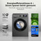 Bomann® Waschmaschine 7kg |  Invertermotor - effizient, leise & langlebig | max. 1400 U/min | LED-Display | 15 Programme | WA 7175.1 titan