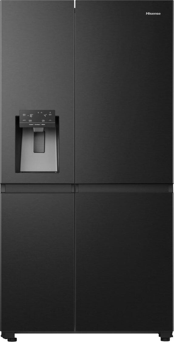 Hisense RS818N4TFE Side-by-Side Kühl/Gefrierkombi, NoFrost, Wifi, Eiswürfelspender, schwarz