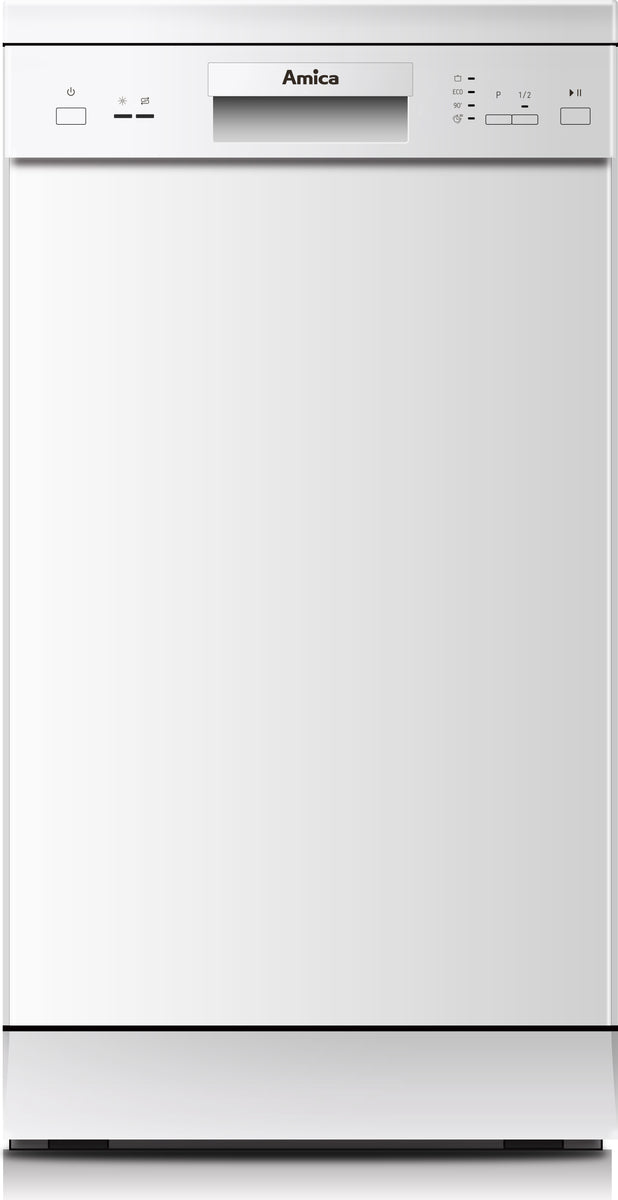 Amica Geschirrspüler,  GSP 14746 W - Stand-Geschirrspüler, 45cm, unterbaufähig, weiß, Energielasse