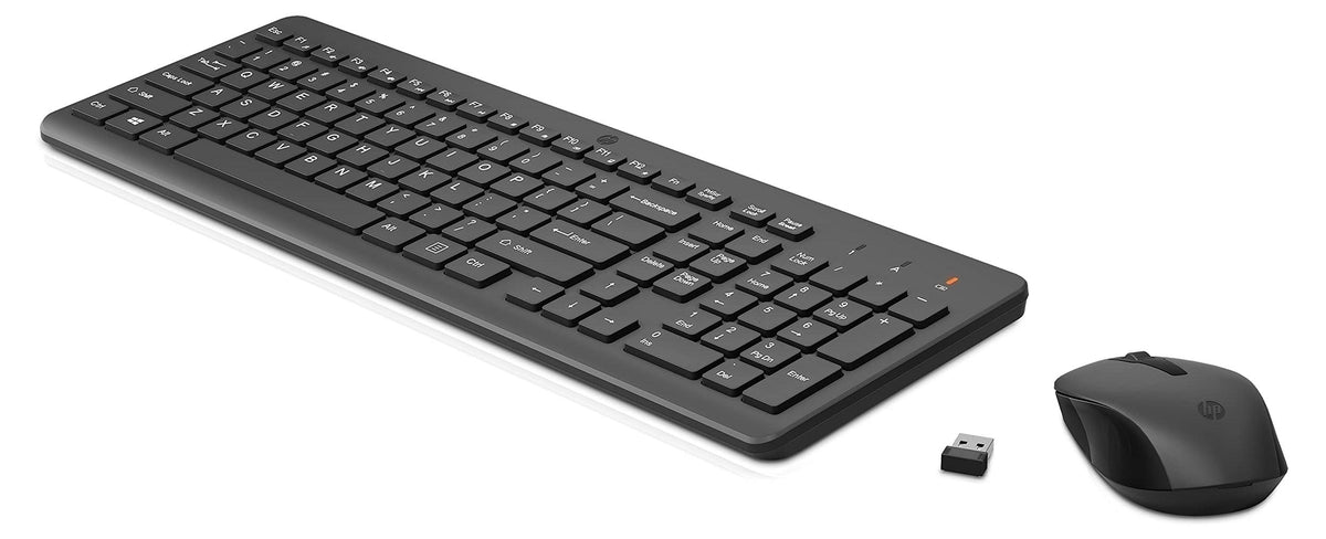 HP 330 Wireless-Maus und -Tastatur im Paket, Volle Größe (100%), Kabellos, RF Wireless, Schwarz, Maus enthalten