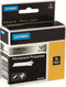 DYMO Rhino Industrie Permanente Polyesteretiketten | 9 mm x 5,5 m | Schwarz auf Metallic | selbstklebendes Schriftband | für Rhino und LabelManager Beschriftungsgerät, Schwarz auf Metallic, Mehrfarbig, Polyester, -40 - 150 °C, UL 969, DYMO