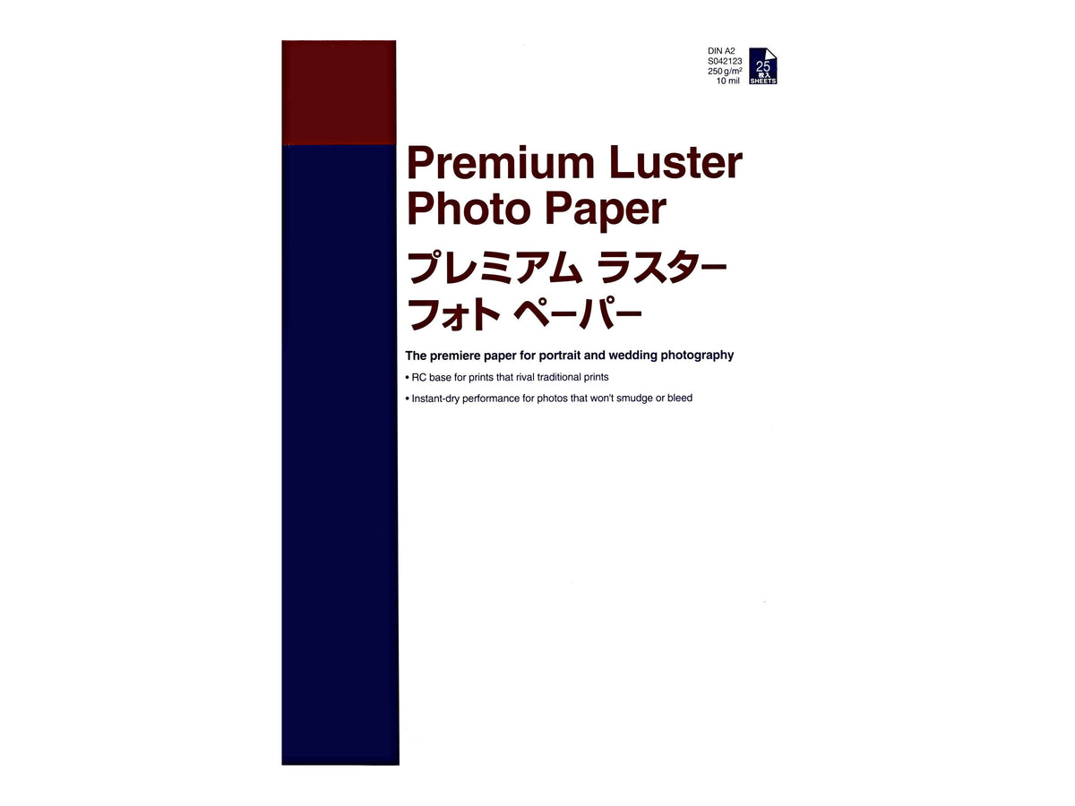 Epson Premium Luster Photo Paper, DIN A2, 250 g/m2, 25 Blatt, Glanz, 250 g/m², A2, RC/PE, 25 Blätter, 96%