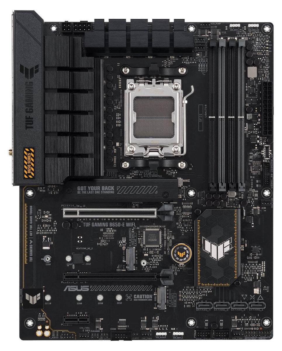 ASUS TUF GAMING B650E-PLUS WIFI, AMD, Sockel AM5, AMD Ryzen 7000 Series, AMD Ryzen 8000 Series, AMD Ryzen 9000 Series, Sockel AM5, DDR5-SDRAM, 256 GB