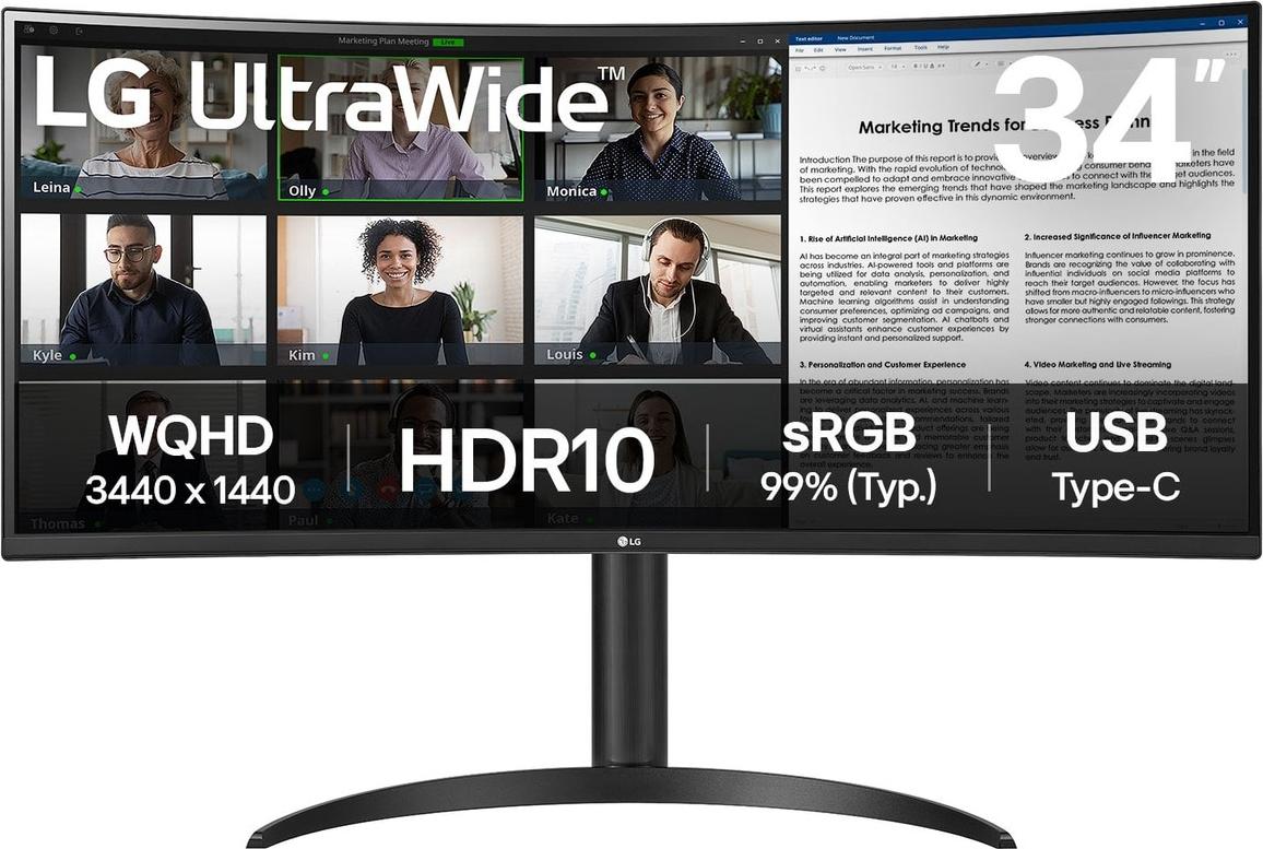 LG 34WR50QK-B, 86,4 cm (34