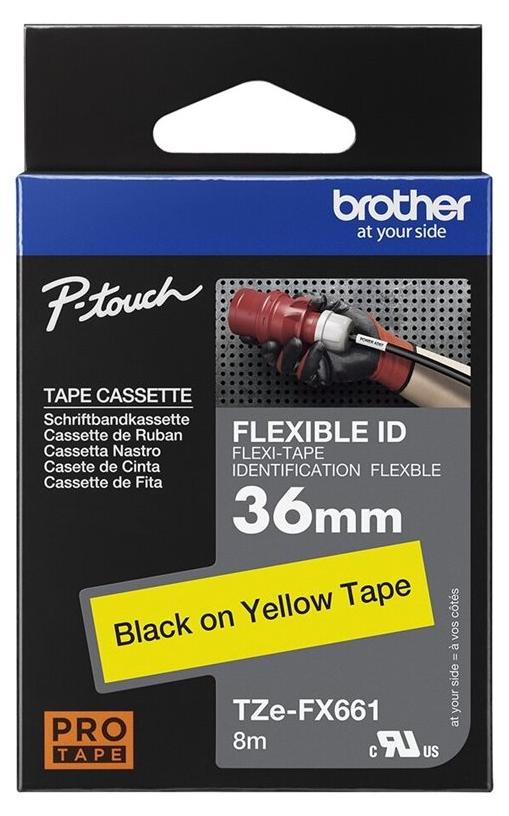 Brother TZE-FX661, TZ, Schwarz, China, 5 Jahr(e), 8 m, 40 mm