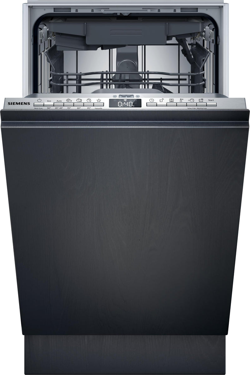 Siemens iQ300 SR73EX25ME, Voll integriert, Single (45 cm breit), Edelstahl, Tasten, höher, Korb