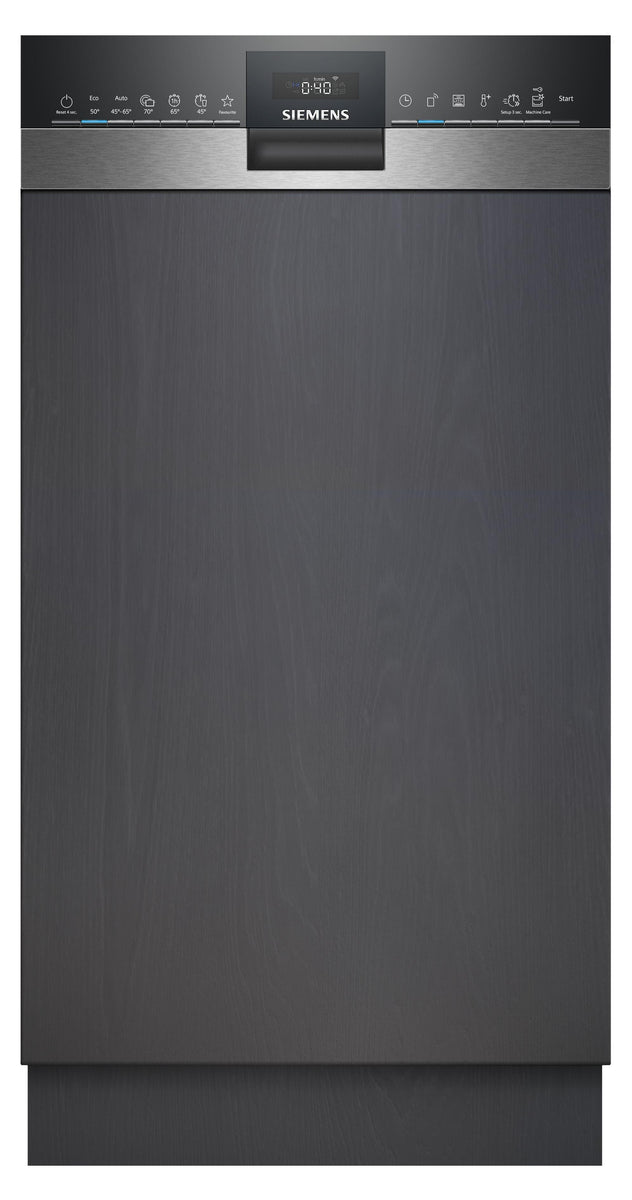 Siemens iQ300 SR53HS74KE, Halb integriert, Single (45 cm breit), Schwarz, Edelstahl, Berührung, 1,75 m, 1,65 m
