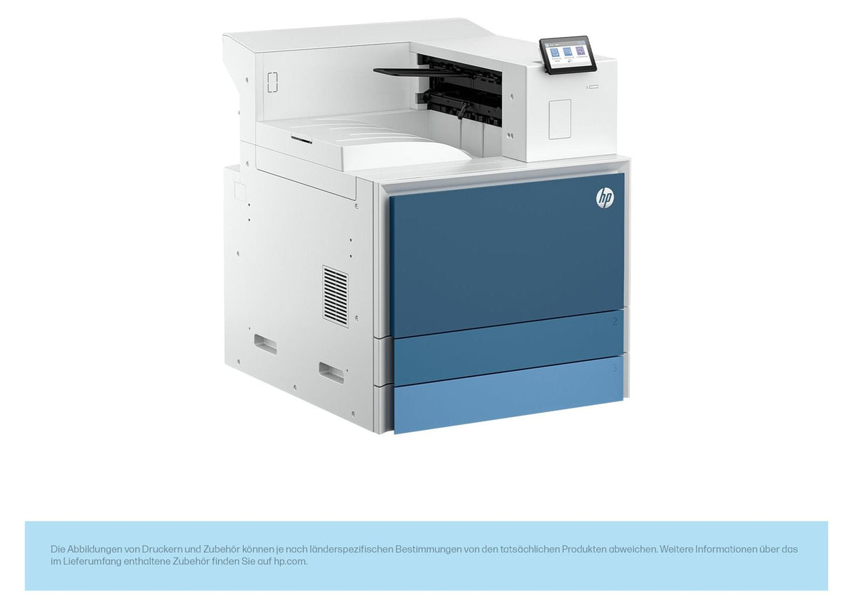 HP LaserJet Enterprise 8501dn Schwarzweiß Drucker, Laser, 1200 x 1200 DPI, A3, 70 Seiten pro Minute, Doppelseitiger Druck, Blau, Weiß