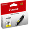 Canon CLI-551Y Tinte Gelb, Standardertrag, Gelb, Tinte auf Pigmentbasis, 1 Stück(e), 347 Seiten