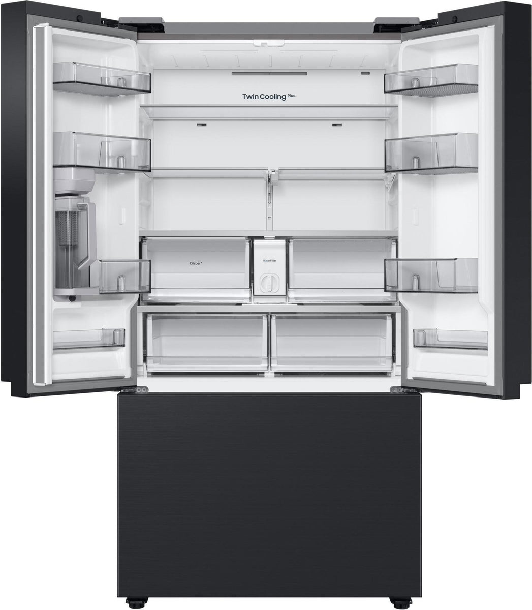 Samsung 3-Türen French Door mit Autofill Water Pitcher und Dual Ice Maker, 674 ℓ, Freistehend, French door, Edelstahl, Gehärtetes Glas, Links/Rechts, 674 l