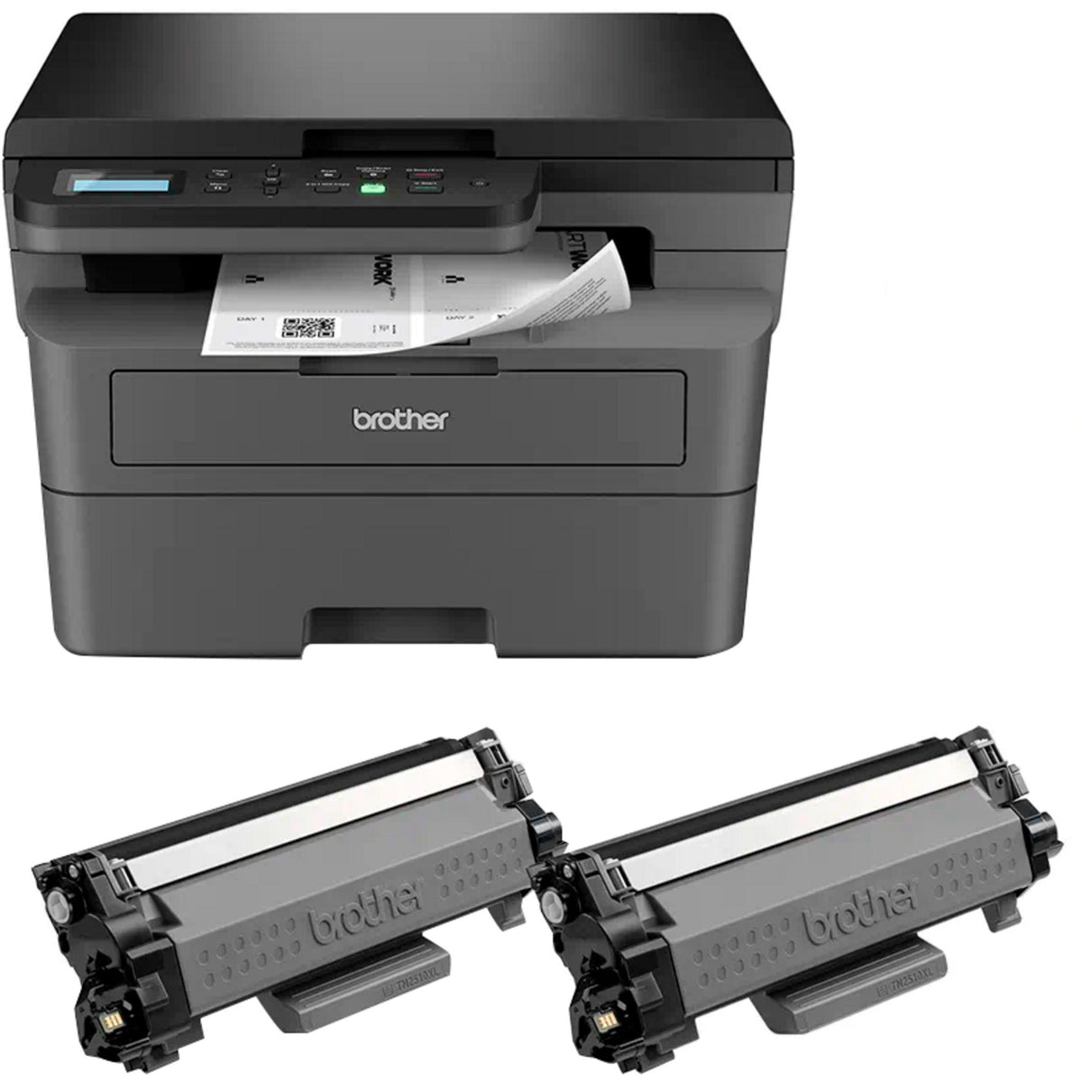 Brother DCP-L2627DWXL, Laser, Monodruck, 1200 x 1200 DPI, A4, Direktdruck, Schwarz