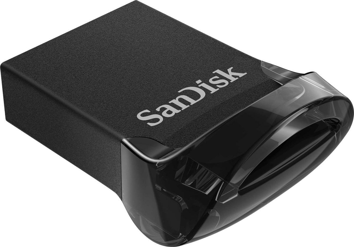 SanDisk Ultra Fit, 64 GB, USB Typ-A, 3.2 Gen 1 (3.1 Gen 1), 130 MB/s, Ohne Deckel, Schwarz