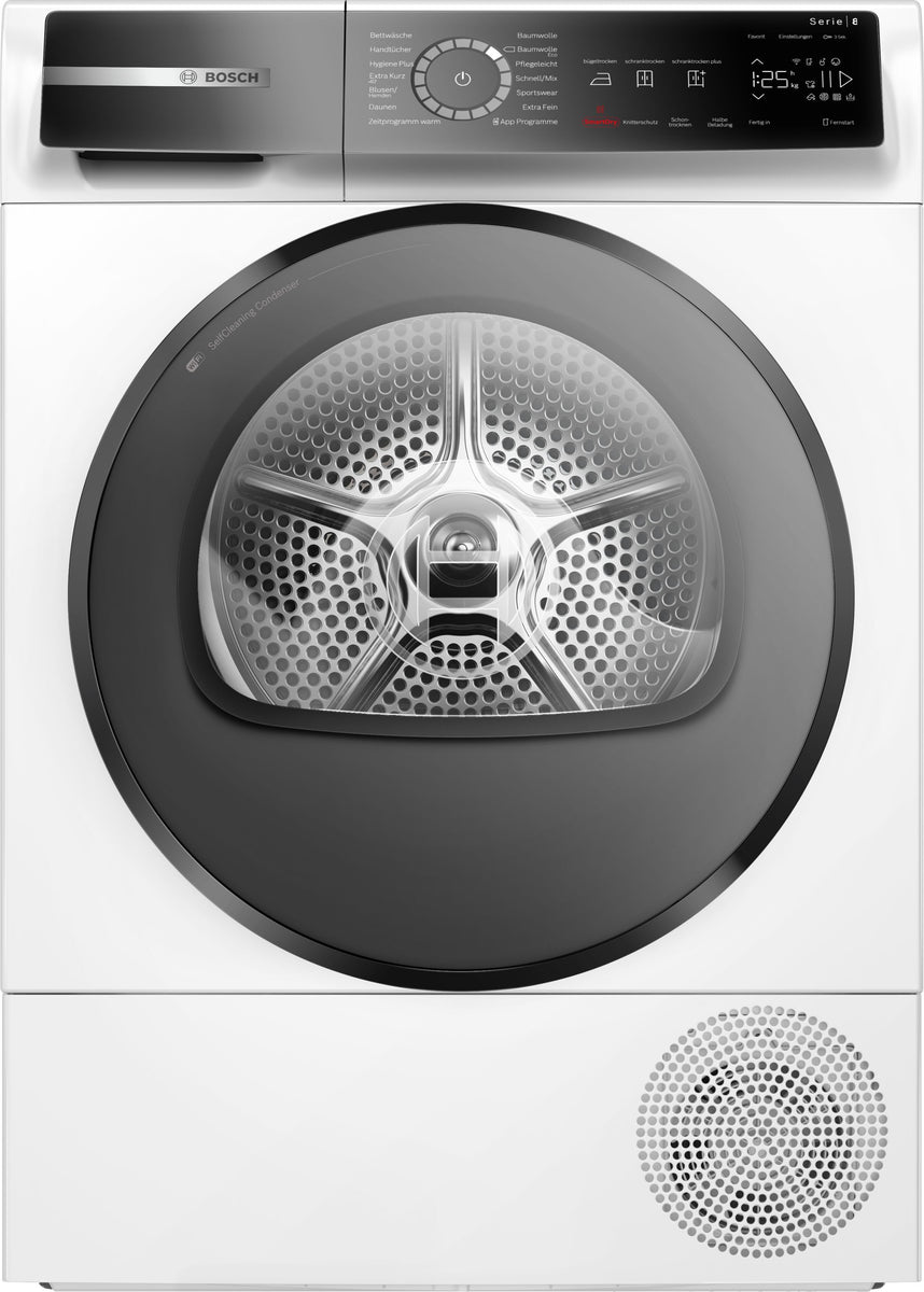 Bosch Serie 8 WQB245B40, Freistehend, Frontlader, Wärmepumpe, Weiß, 112 l, LED