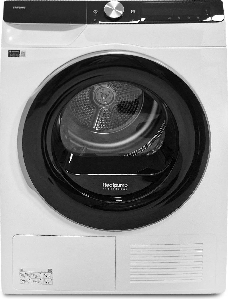 Samsung 9 kg Trockner DV6400D mit AI Dry+, , Freistehend, Frontlader, Wärmepumpe, Weiß, Drehregler, Berührung, Rechts