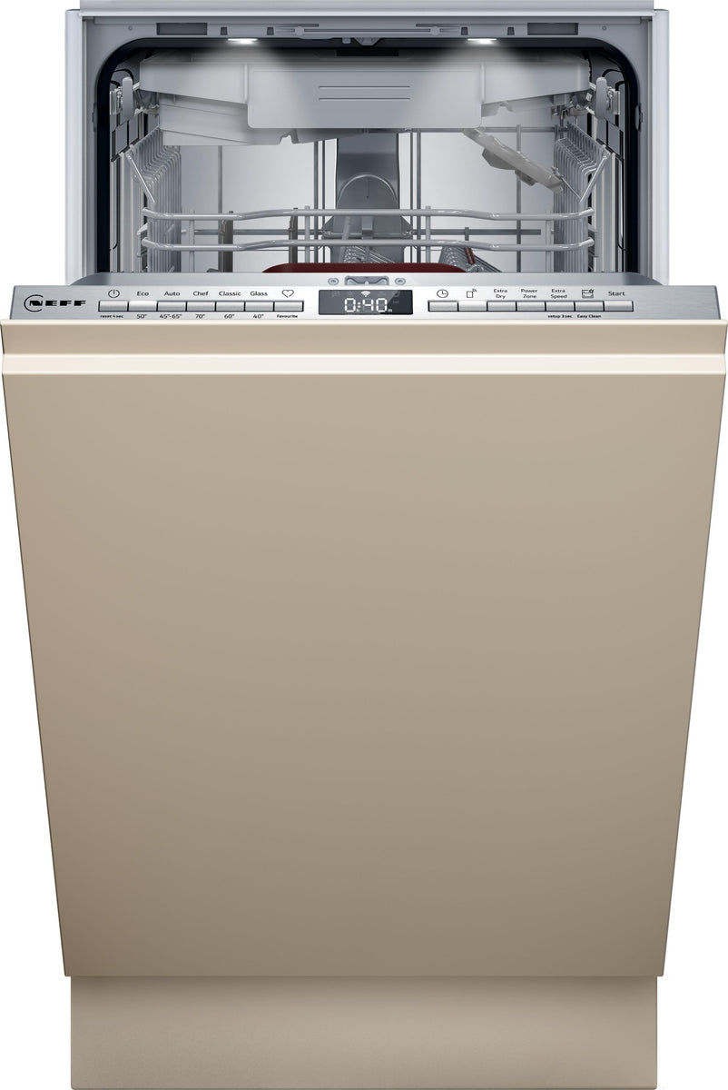 Neff S855EMX34E, Voll integriert, Single (45 cm breit), Edelstahl, Tasten, 1,75 m, 1,65 m