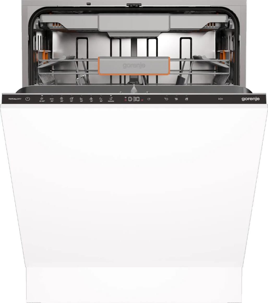 Gorenje GV673B65 vollintegrierter Geschirrspüler 60 cm, Unterbau, Standardgröße (60 cm), Edelstahl, Touchsteuerung, 2 Korb/Körbe, Korb