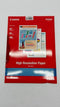 Canon HR-101N Hochauflösendes Papier A4, 50 Blatt, 110 g/cm2, 50 Blätter