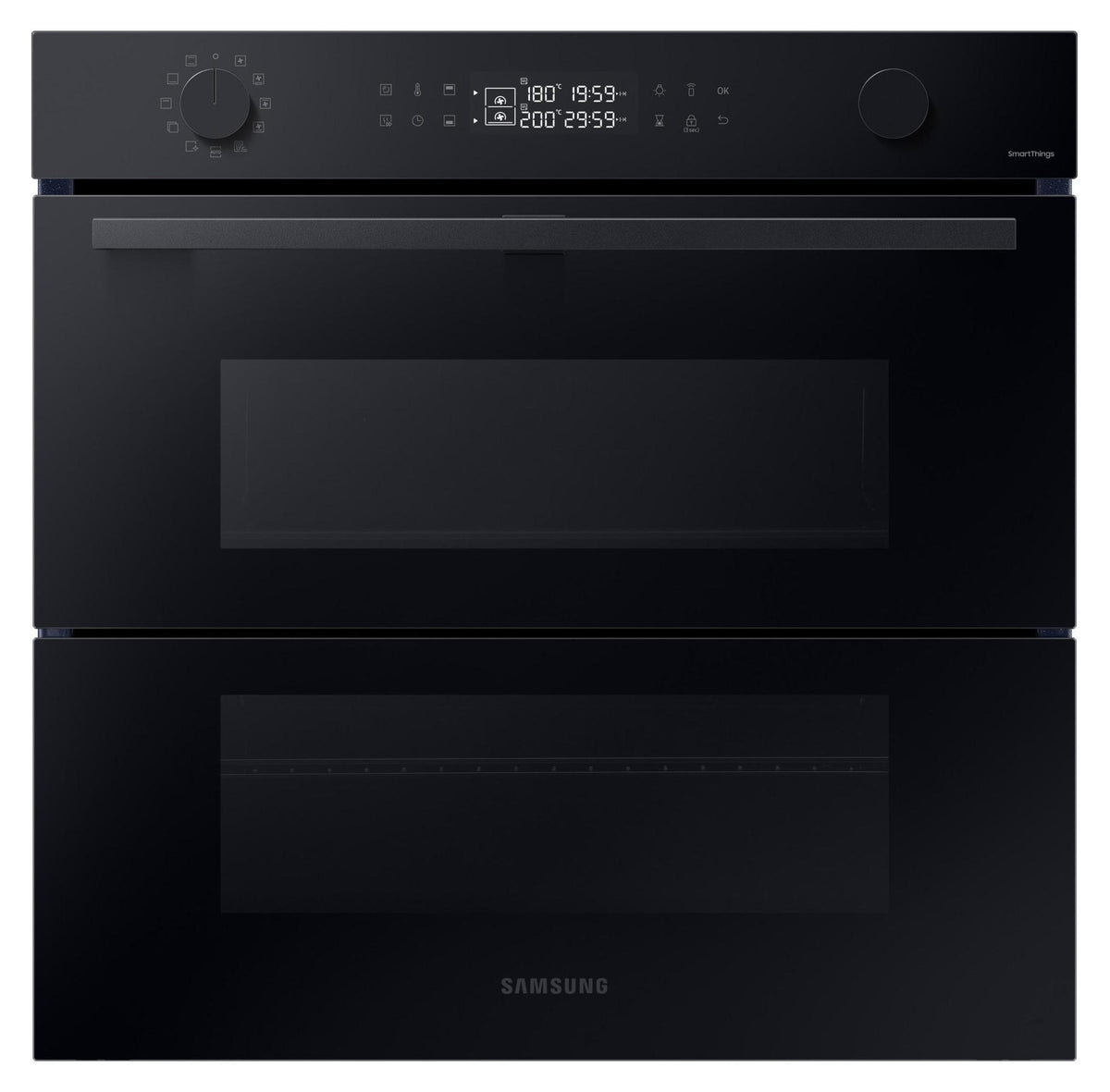 Samsung Series 4 NV7B4550VDK/U1, 60 cm Backofen, A+, 76l, 9 Betriebsarten, Pyrolyse, Wifi, Schwarzes Glas, Groß, Elektrischer Ofen, 76 l, 76 l, 1100 W, 30 - 275 °C