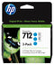 HP 712 3er-Pack Cyan DesignJet Druckerpatronen, 29 ml, HP DesignJet T210, T230, T250, T630, T650 Druckerserie, Thermal Inkjet, Cyan, Singapur, Malaysia, 119 mm, 46,2 mm