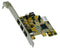 EXSYS 4-port FireWire 1394B PCI-Express Card, PCIe, CE, FCC, RoHS, 0 - 55 °C, 5 - 95%, 65 mm, 67 mm