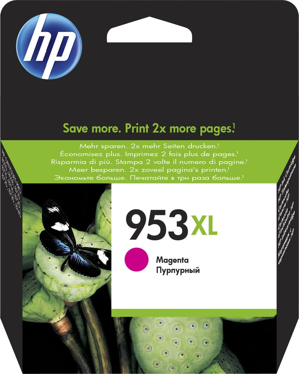 HP 953XL Magenta Original Tintenpatrone mit hoher Reichweite, Hoch, Magenta, Tinte auf Pigmentbasis, 18,5 ml, 1 Stück(e), Einzelpackung