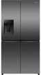 Hisense Hi5 Freistehend Flügeltürkühlschrank, Black stainless steel, 640 l, Freistehend, Mehrtürig, Schwarz, 4 Tür(en), Tür-zu-Tür, Touchsteuerung
