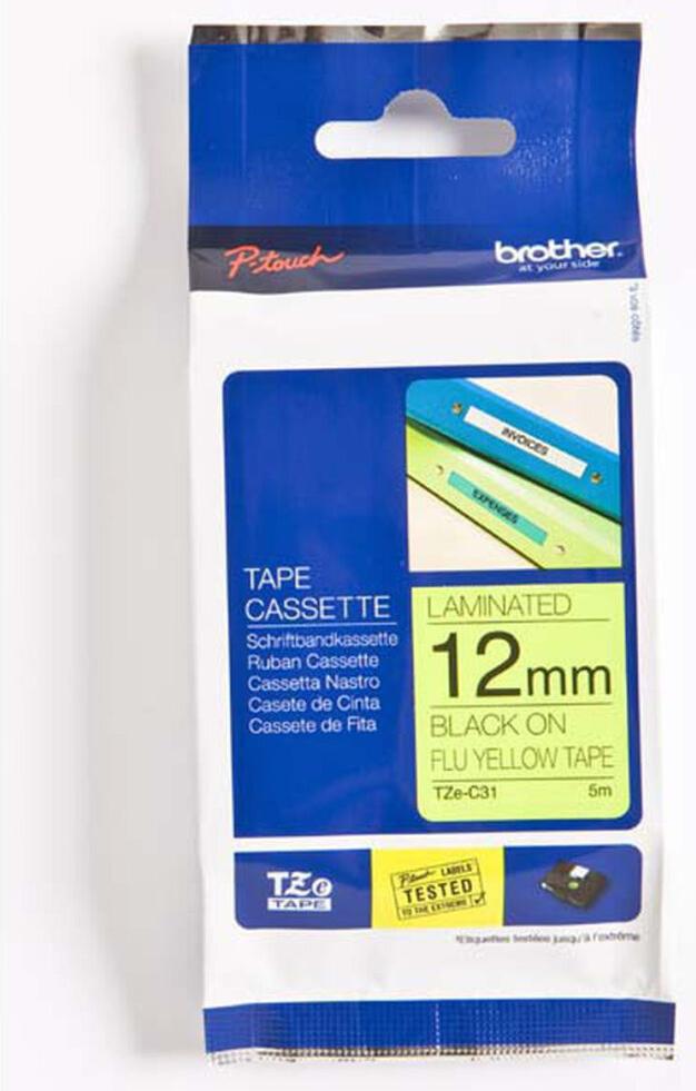 Brother TZE-C31, TZ, Schwarz, China, 5 Jahr(e), 1,2 cm, 5 m