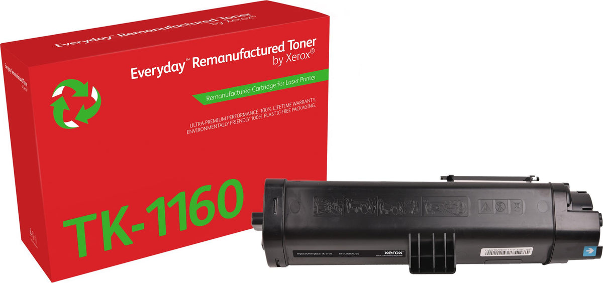 Everyday™ Schwarz wiederaufbereiteter Toner von , kompatibel mit Kyocera TK-1160, Standardkapazität, 7200 Seiten, Schwarz, 1 Stück(e)