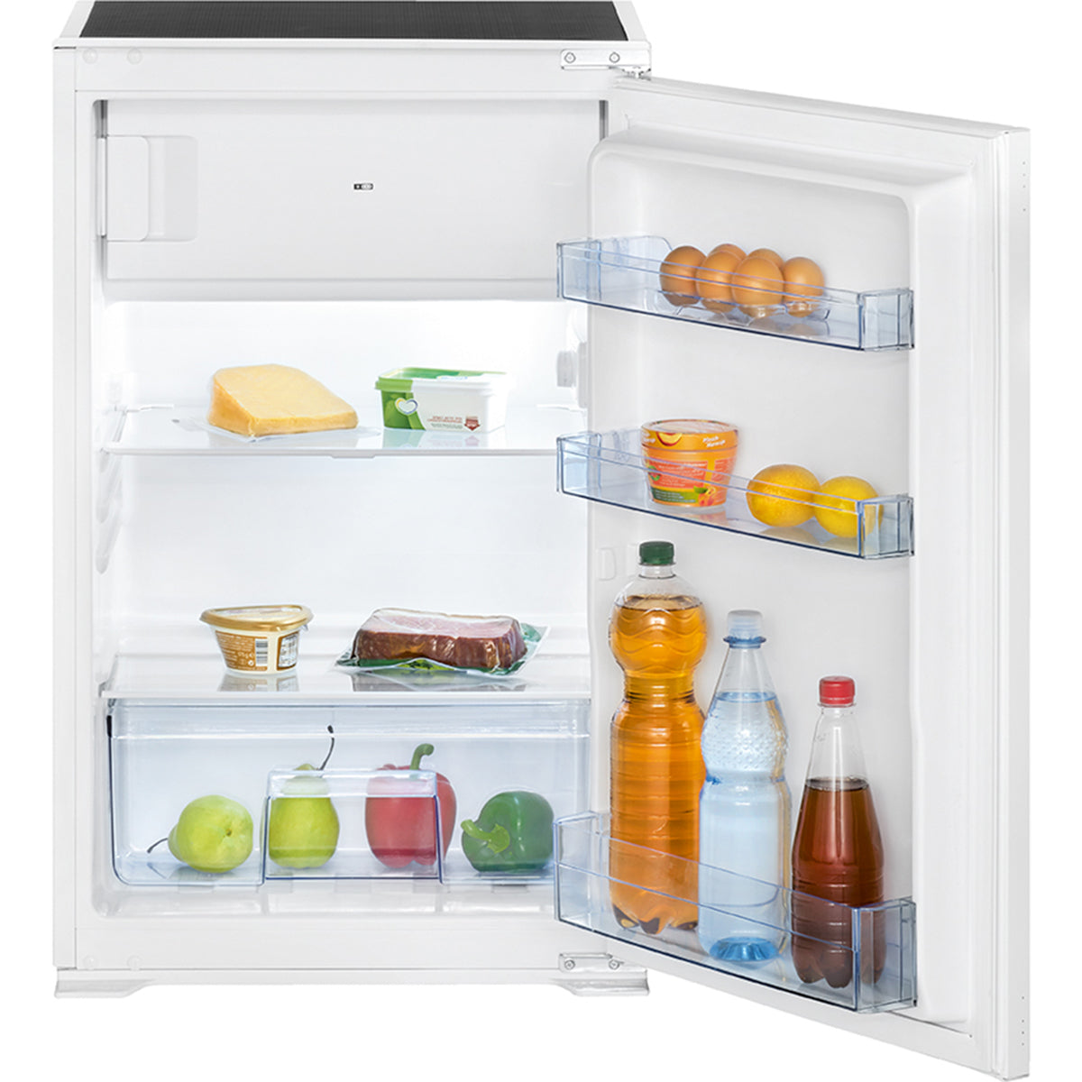 Bomann® Einbaukühlschrank mit Gefrierfach | 118 Liter | mit Abtauautomatik & Schlepptürausführung | wechselbarer Türanschlag | KSE 7810