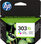 HP 303XL Cyan/Magenta/Gelb Original Druckerpatrone mit hoher Reichweite, Hoch, Cyan, Magenta, Gelb, Tinte auf Farbstoffbasis, 1 Stück(e), 415 Seiten, Einzelpackung
